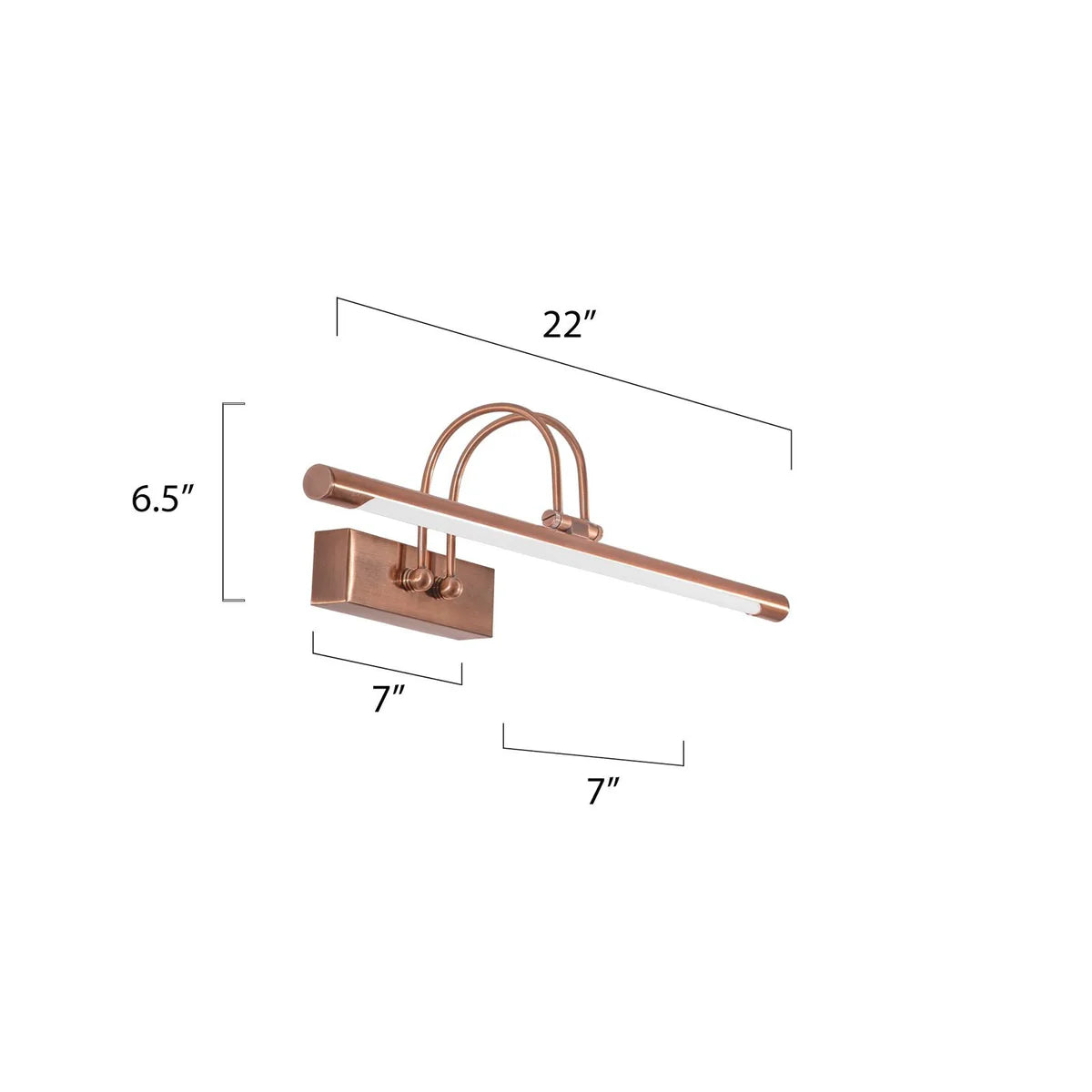 Fanfare Copper LED Mirror & Picture Light